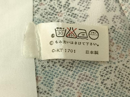 平和屋着物▽小紋 単衣 雲取り蜀江花文 洗える着物 AABG0262jh