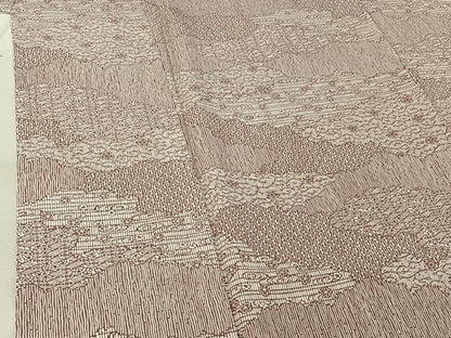 平和屋着物▽江戸小紋 単衣 雲取り花唐草文 正絹 逸品 AABG0263jh