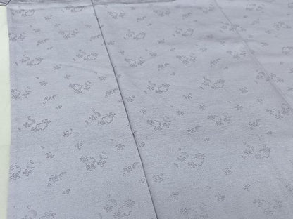 平和屋着物▽上質な色無地 単衣 雪輪花地紋 藤色 正絹 逸品 AABG0274jh