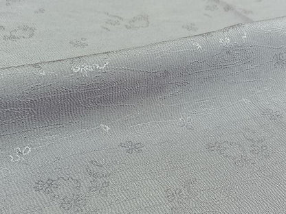 平和屋着物▽上質な色無地 単衣 雪輪花地紋 藤色 正絹 逸品 AABG0274jh