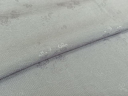 平和屋着物▽上質な色無地 単衣 雪輪花地紋 藤色 正絹 逸品 AABG0274jh