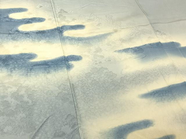 平和屋着物▽訪問着 単衣 霞文 暈し染め 正絹 逸品 AABG0276jh