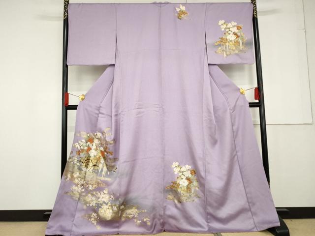 平和屋着物●訪問着 花車文 暈し染め 金彩 正絹 逸品 未使用 AABG0283cs