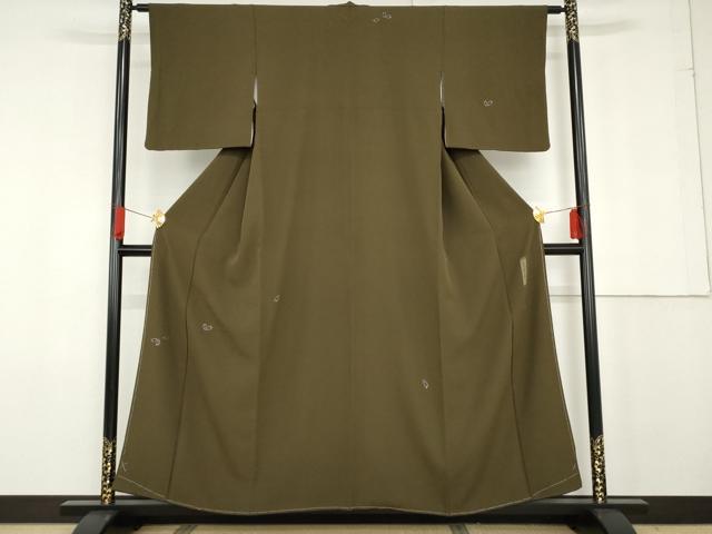 平和屋着物●世界的人形師 辻村寿三郎 ジュサブロー 訪問着 舞花文 銀彩 正絹 逸品 AABG0289cs
