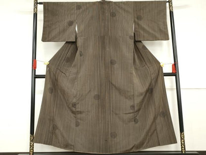 平和屋着物●お召　毬文　正絹　逸品　AABG0295cs