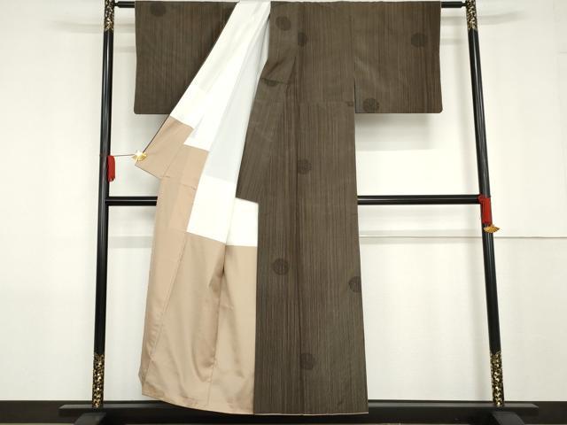 平和屋着物●お召　毬文　正絹　逸品　AABG0295cs