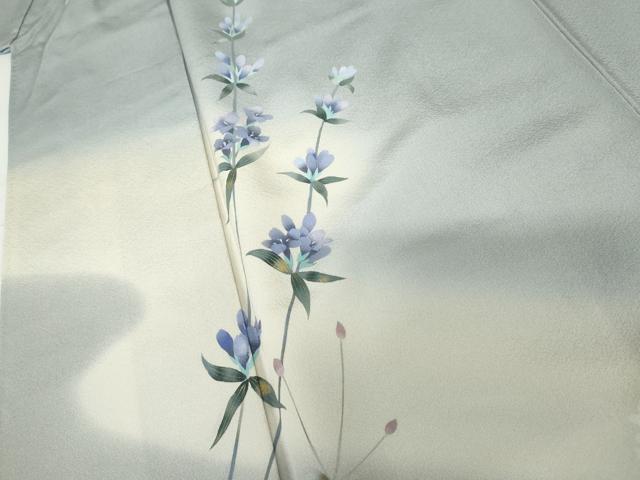 平和屋着物●訪問着　手描き　枝花文　暈し染め　金彩　正絹　逸品　AABG0316cs