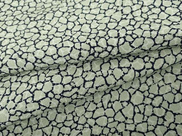 平和屋着物●上質な小紋　本藍　石畳文　正絹　逸品　AABG0317cs