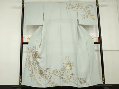 平和屋着物●訪問着　螺鈿　正倉院更紗花唐草文　金彩　正絹　逸品　AABG0318cs