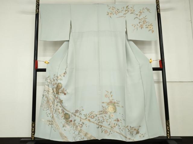 平和屋着物●訪問着　螺鈿　正倉院更紗花唐草文　金彩　正絹　逸品　AABG0318cs