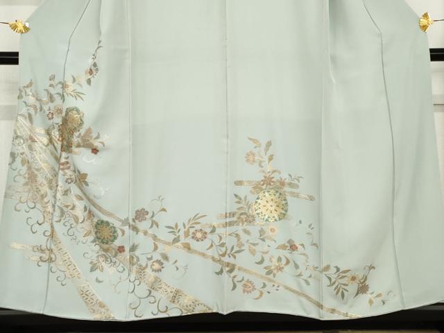 平和屋着物●訪問着　螺鈿　正倉院更紗花唐草文　金彩　正絹　逸品　AABG0318cs