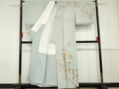 平和屋着物●訪問着　螺鈿　正倉院更紗花唐草文　金彩　正絹　逸品　AABG0318cs