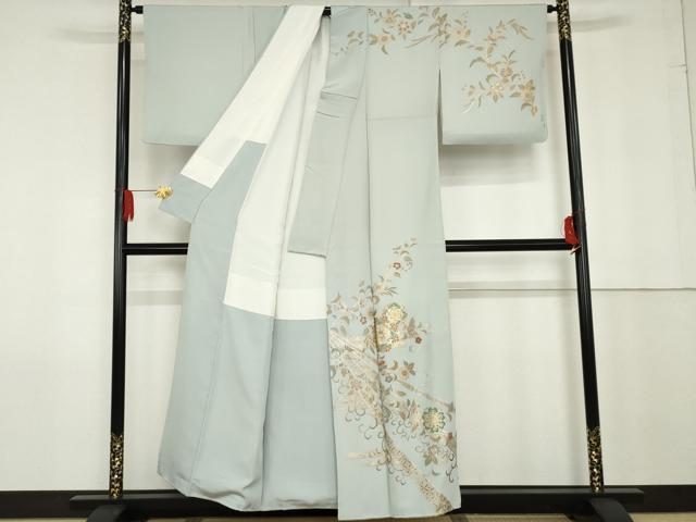 平和屋着物●訪問着　螺鈿　正倉院更紗花唐草文　金彩　正絹　逸品　AABG0318cs