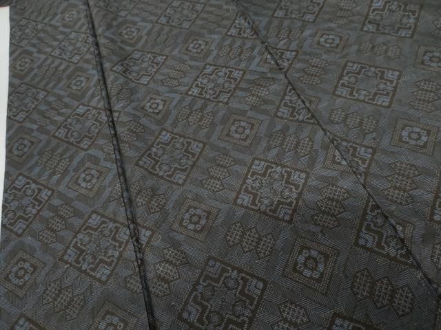 平和屋着物●本場大島紬　龍郷絣　正絹　逸品　AABG0325cs