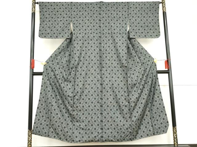 平和屋着物●本場大島紬　割込絣　舞花文　正絹　逸品　AABG0326cs