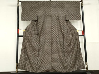 平和屋着物●本場大島紬　龍郷絣　正絹　逸品　AABG0327cs