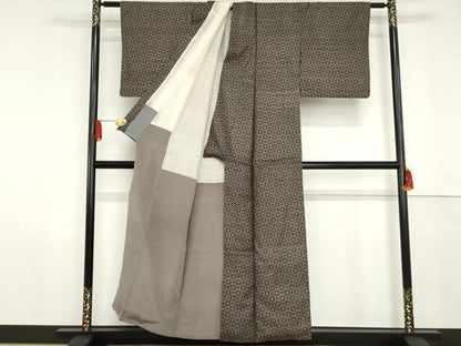 平和屋着物●本場大島紬　龍郷絣　正絹　逸品　AABG0327cs