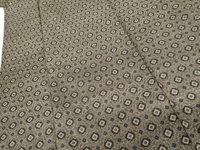 平和屋着物●本場大島紬　龍郷絣　正絹　逸品　AABG0327cs