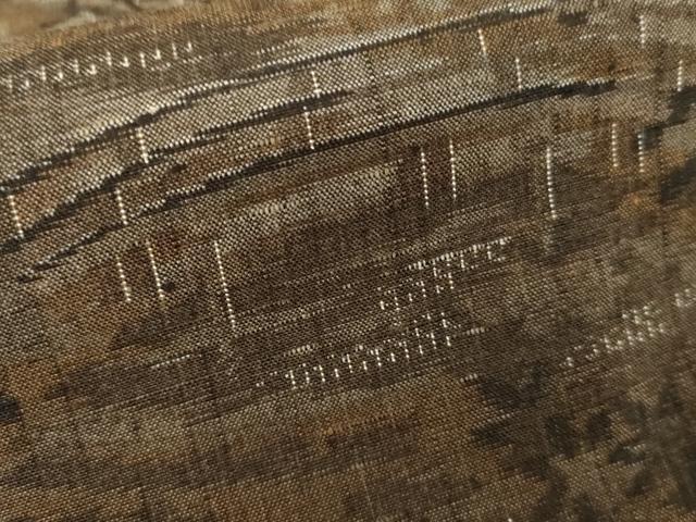 平和屋着物●小千谷紬　100亀甲　飛び亀甲　風景文　正絹　逸品　AABG0331cs
