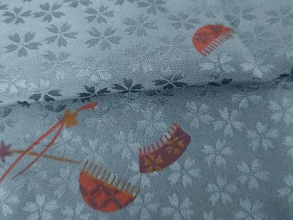 平和屋着物●長襦袢　無双仕立て　簪　櫛　半衿刺繍　正絹　逸品　未使用　AABG0332cs