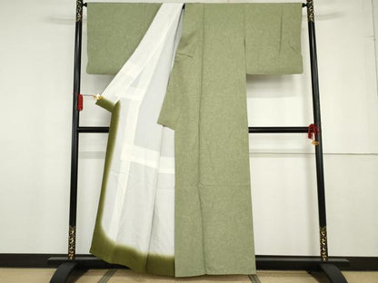 平和屋着物●上質な小紋　墨流し文様　正絹　逸品　AABG0337cs