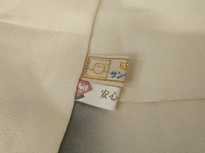 平和屋着物●訪問着 地紙草花シルエット 金銀彩 正絹 逸品 AABG0340cs