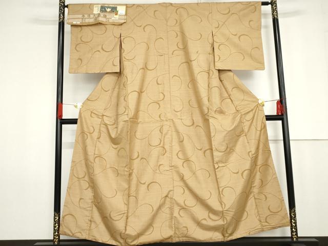 平和屋着物●東郷織物謹製 本場大島紬 160亀甲 唐草文 証紙付き 正絹 逸品 AABG0349cs