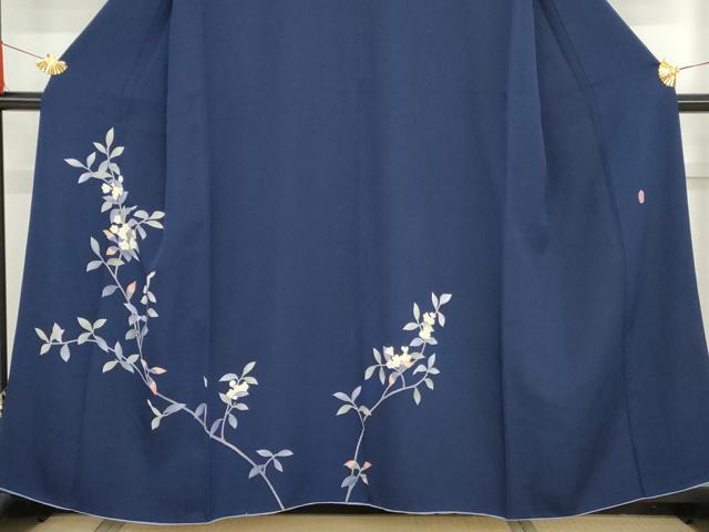 平和屋着物●本加賀友禅作家　南克治　訪問着　枝花文　正絹　逸品　AABG0350cs