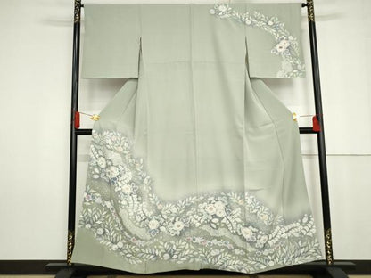 平和屋着物●訪問着　辻が花　暈し染め　正絹　逸品　AABG0351cs