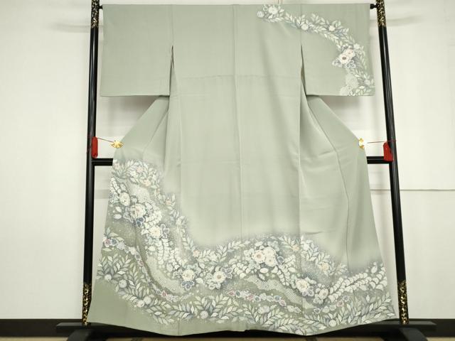 平和屋着物●訪問着　辻が花　暈し染め　正絹　逸品　AABG0351cs