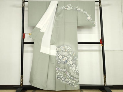 平和屋着物●訪問着　辻が花　暈し染め　正絹　逸品　AABG0351cs