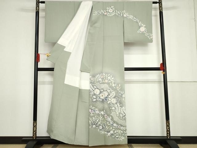 平和屋着物●訪問着　辻が花　暈し染め　正絹　逸品　AABG0351cs