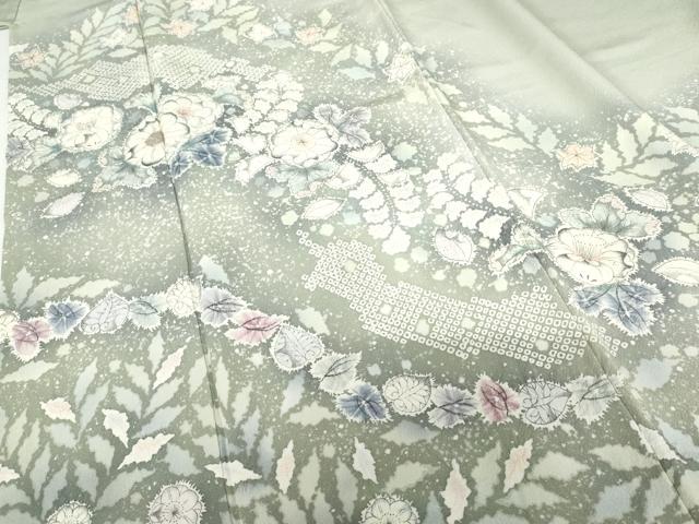 平和屋着物●訪問着　辻が花　暈し染め　正絹　逸品　AABG0351cs
