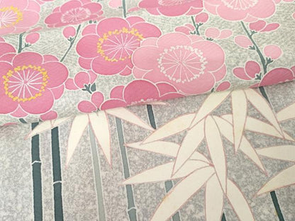 平和屋着物●訪問着 松竹梅文 たたき染め 高島屋扱い 正絹 逸品 AABG0355cs