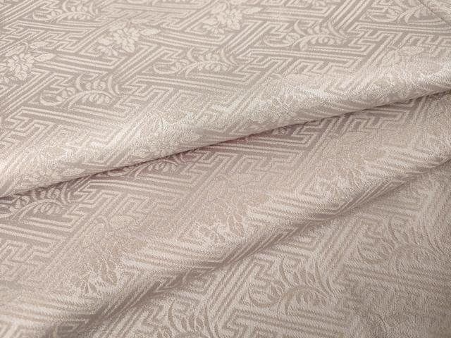 平和屋着物●上質な色無地　草花地紋　鴇鼠色　正絹　逸品　AABG0357cs