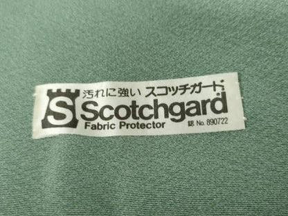 平和屋着物●上質な色無地　千草色　正絹　逸品　未使用　AABG0360cs