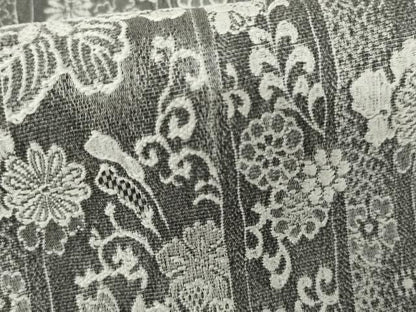 平和屋着物●お召 天目織 花唐草文 正絹 逸品 AABG0365cs
