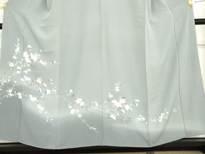 平和屋着物●訪問着　友禅　枝花文　暈し染め　正絹　逸品　AABG0367cs