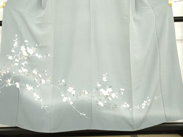 平和屋着物●訪問着　友禅　枝花文　暈し染め　正絹　逸品　AABG0367cs