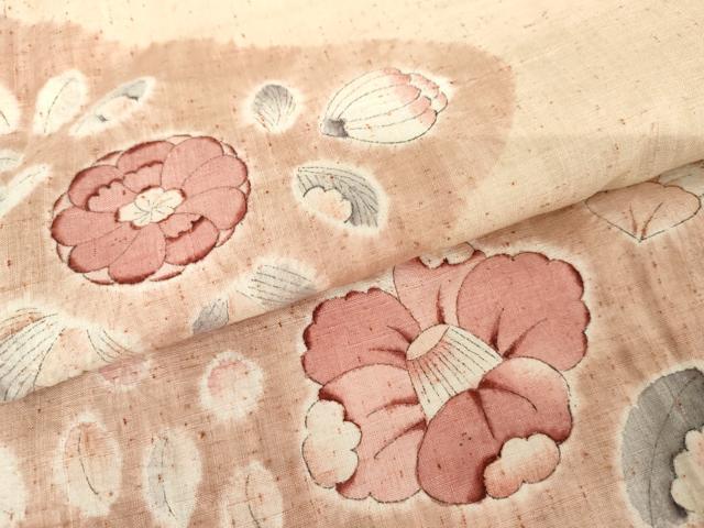 平和屋着物●訪問着　紬地　辻が花　絞り　正絹　逸品　AABG0371cs