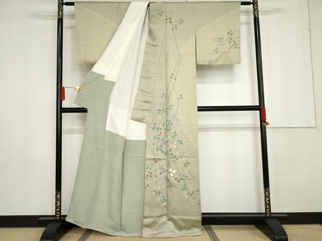 平和屋着物●訪問着 萩 正絹 逸品 AABG0378cs