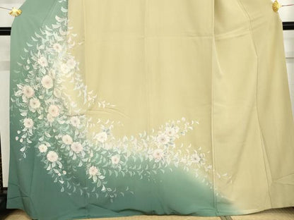 平和屋着物●訪問着　辻が花　暈し染め　正絹　逸品　AABG0380cs