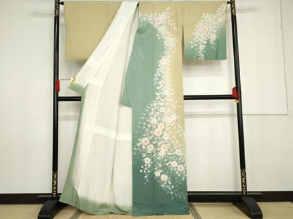 平和屋着物●訪問着　辻が花　暈し染め　正絹　逸品　AABG0380cs