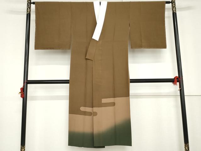 平和屋着物●長襦袢　袷　エ霞文　暈し染め　正絹　逸品　未使用　AABG0384cs