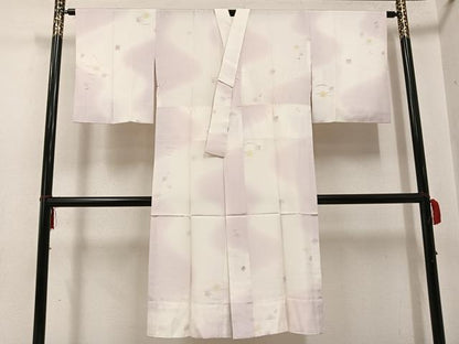 平和屋着物●長襦袢　無双仕立て　桜芝文　暈し染め　正絹　逸品　AABG0401ph