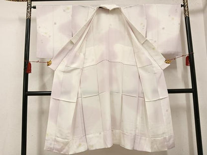 平和屋着物●長襦袢　無双仕立て　桜芝文　暈し染め　正絹　逸品　AABG0401ph