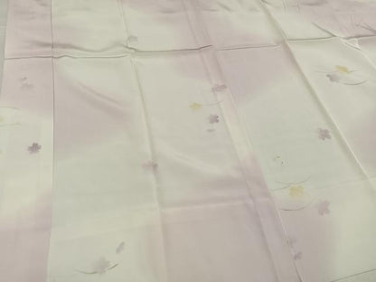 平和屋着物●長襦袢　無双仕立て　桜芝文　暈し染め　正絹　逸品　AABG0401ph