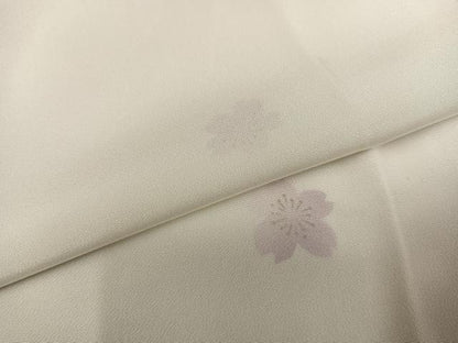 平和屋着物●長襦袢　無双仕立て　桜芝文　暈し染め　正絹　逸品　AABG0401ph