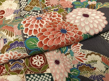 平和屋着物●豪華振袖 几帳花文 金銀彩 正絹 逸品 AABG0403ph