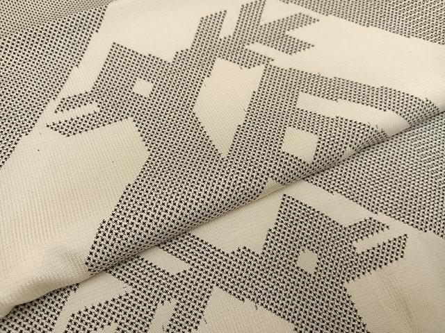 平和屋着物●本場大島紬　白大島　一元7マルキ　有栖川文様　正絹　逸品　AABG0404ph